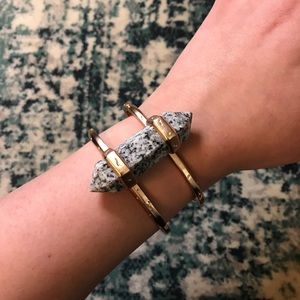 Kendra Scott Rose Gold & Granite “Shelli” Cuff Bracelet